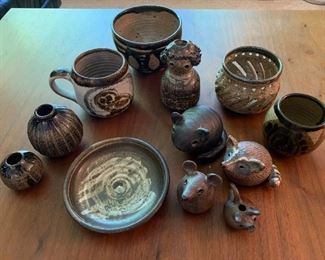 Great collection of art pottery pieces by Martha Cutkomp, a MN pottery artist