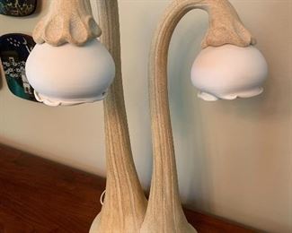 Vintage Danish hand made art pottery table lamp