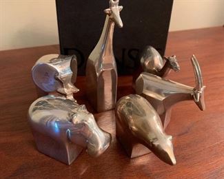 DANSK silverplate Safari animals