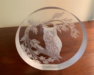 Vintage Lucite Great Horned Owl by Frank R. Albrecht