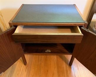 Mid Century Modern Jack Cartwright for Founders stone top walnut side table