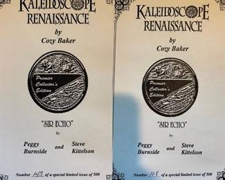 Two “Sir Echo” Kaleidoscope Renaissance signed and numbered sets by Cozy Baker.  There is a large kaleidoscope collection at this sale! 