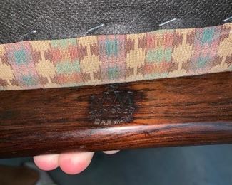 Vintage Danish Modern Moreddi rosewood dining set.  Expands from 49” diameter to 128” with all four leaves