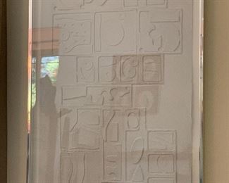 Incredible 1982 Louise Nevelson pressed paper relief titled, “Sky Gate 1”.  Numbered 35 of 90.  