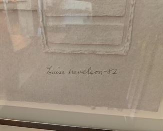 Incredible 1982 Louise Nevelson pressed paper relief titled, “Sky Gate 1”.  Numbered 35 of 90.  