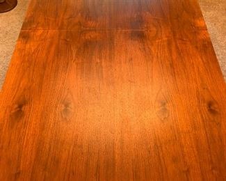 Vintage Milo Baughman for Dillingham walnut dining table.  Expands from 71 1/2”L x 38”D x 29”H to 107 1/2” with two 18” leaves