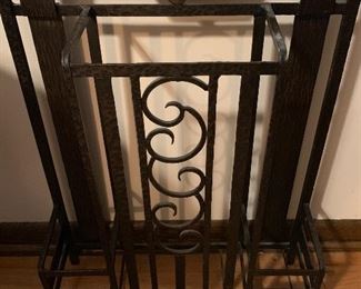 Art Deco wrought iron hall tree/coat rack