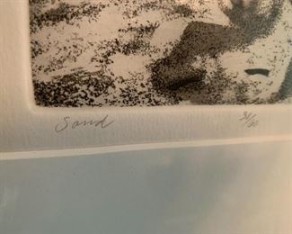 David Bumbeck 1982 “Sand” etching signed and numbered 31 of 60
