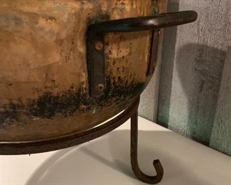 Very cool extra large copper candy kettle.  Stand is not the original