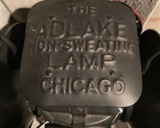 The Adlake Non-Sweating Railroad Lamp in excellent antique condition 