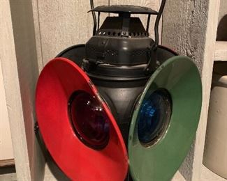 The Adlake Non-Sweating Railroad Lamp in excellent antique condition 