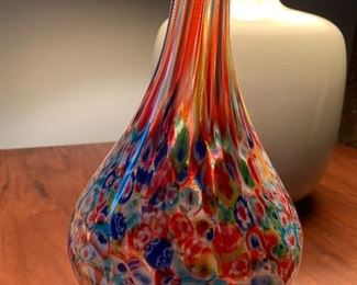 Large Murano Millefiori art glass vase