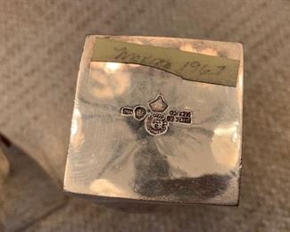 William Spratling Taxco Sterling Silver twisted column candlesticks.  7” tall