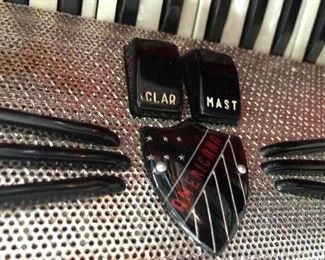 closer view of buttons on the accordion