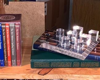 Acrylic "Tic-Tac-Toe" game and dictionaries