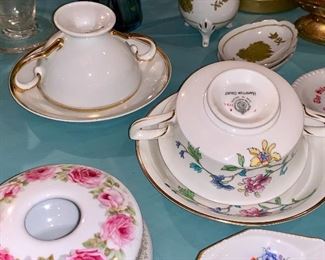 Small collection of signed Teacups and saucers