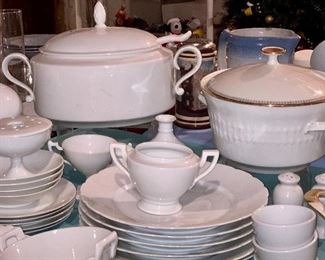Limoges white dishes. Used by an artist to paint their own patterns