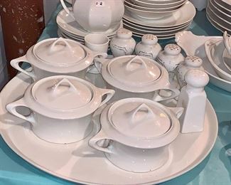 Artist white dishes