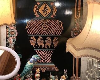 Pair of beautiful Oriental wall plaques-large. Must see to appreciate them