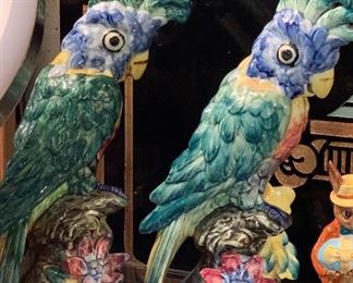 Vintage Stengl porcelain Cockatoos