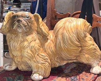 Adorable porcelain Dog -life-size