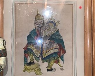Hand-painted by Skokie artist; Large portraits of an Emperor and Empress