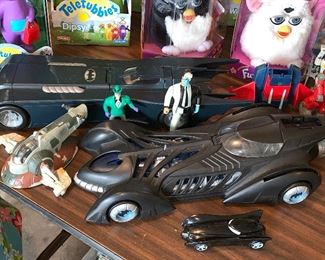 Batman figurines, cars, etc.