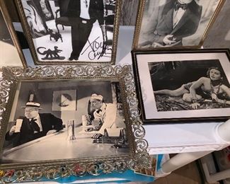 Most autographed and in frames. Ones not signed are copies