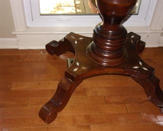 Wood inlay table from Peru.