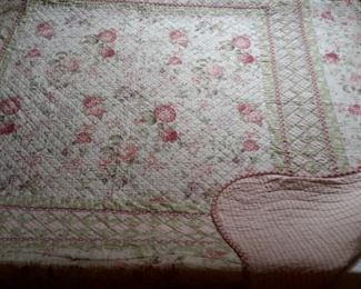 Queen quilt with two shams.