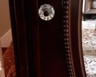 Young America furniture is proudly Made in the U.S.A. by acclaimed furniture maker Stanley Furniture. Stunning pieces including wardrobe with mirror and two drawers, 6 drawer dresser with mirror, night stand,  and full size bed headboard and footboard.....beautiful beaded accent.