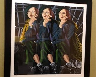 Large Pop Art Alexi Allens Serigraph -Waiting X 3 - Signed & Numbered Artist's Proof 24/50