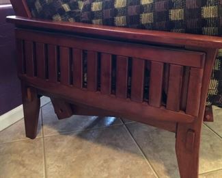 Denver Tray Futon Frame Dark Cherry and Mattress