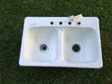 Vintage Eljer Cast iron enameled sink #1088