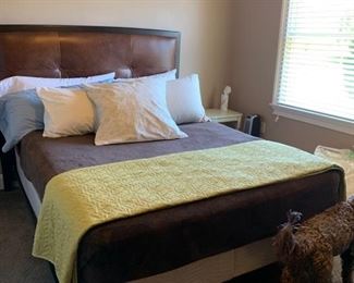 Full bed with box spring and metal frame