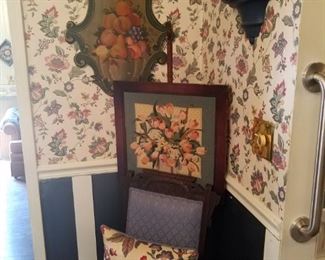 Antique fireplace screen