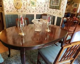 Dining room table and chairs