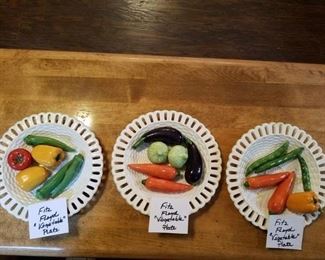 Fitz and floyd vegetable plates