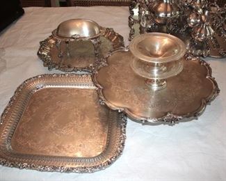 Assorted Large Silver Plate Pieces