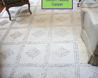 Oversized, Contemporary Cotton, Nubby Carpet