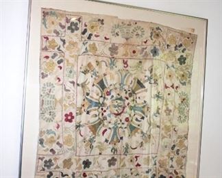 Vintage Tapestry from Uzbekistan. Antique Stitchery