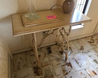 Antique sewing machine table