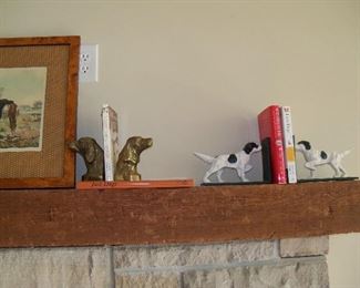 dog prints and bookends