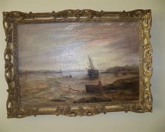 oil painting, very old