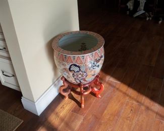Japanese fish bowl with stand