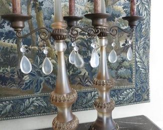PAIR OF DECORATIVE CANDLABRAS
