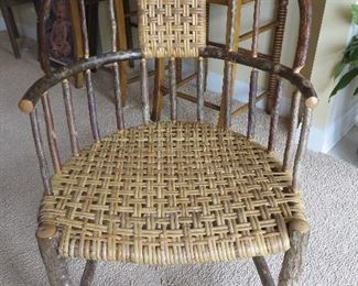  HICHORY BARREL ARM CHAIR
OLD HICKORY FURNITURE COMPANY  SHELBYVILLE IN
