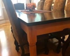 UNIQUE DINING TABLE - VINTAGE SOLID MAPLE LAB TABLE FROM DePAUL UNIVERSITY. circ. 1950.  Purchased at VINTAGE PINE