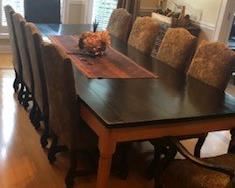 SET OF TEN DINING CHAIRS  WALTER E. SMITHE