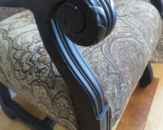 SET OF TEN DINING CHAIRS  WALTER E. SMITHE (detail arm chair) 